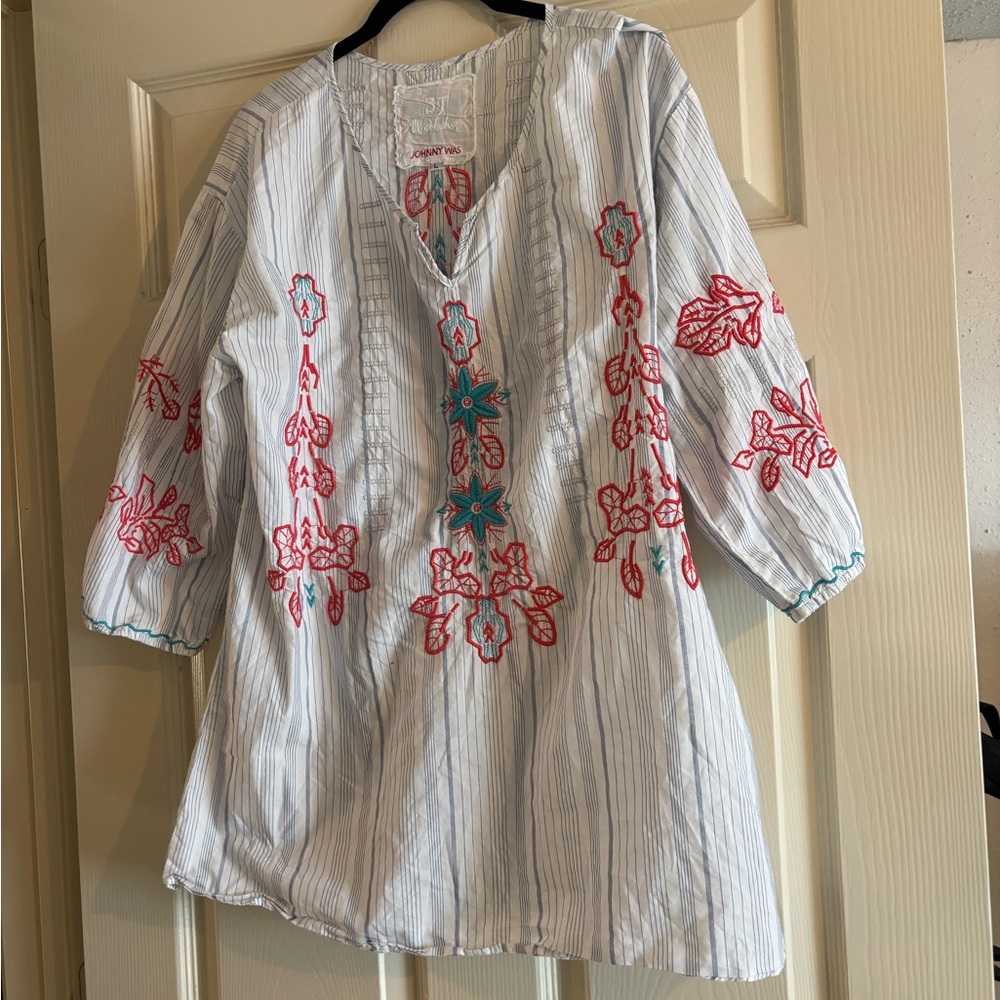 Johnny Was Embroidered Blouse